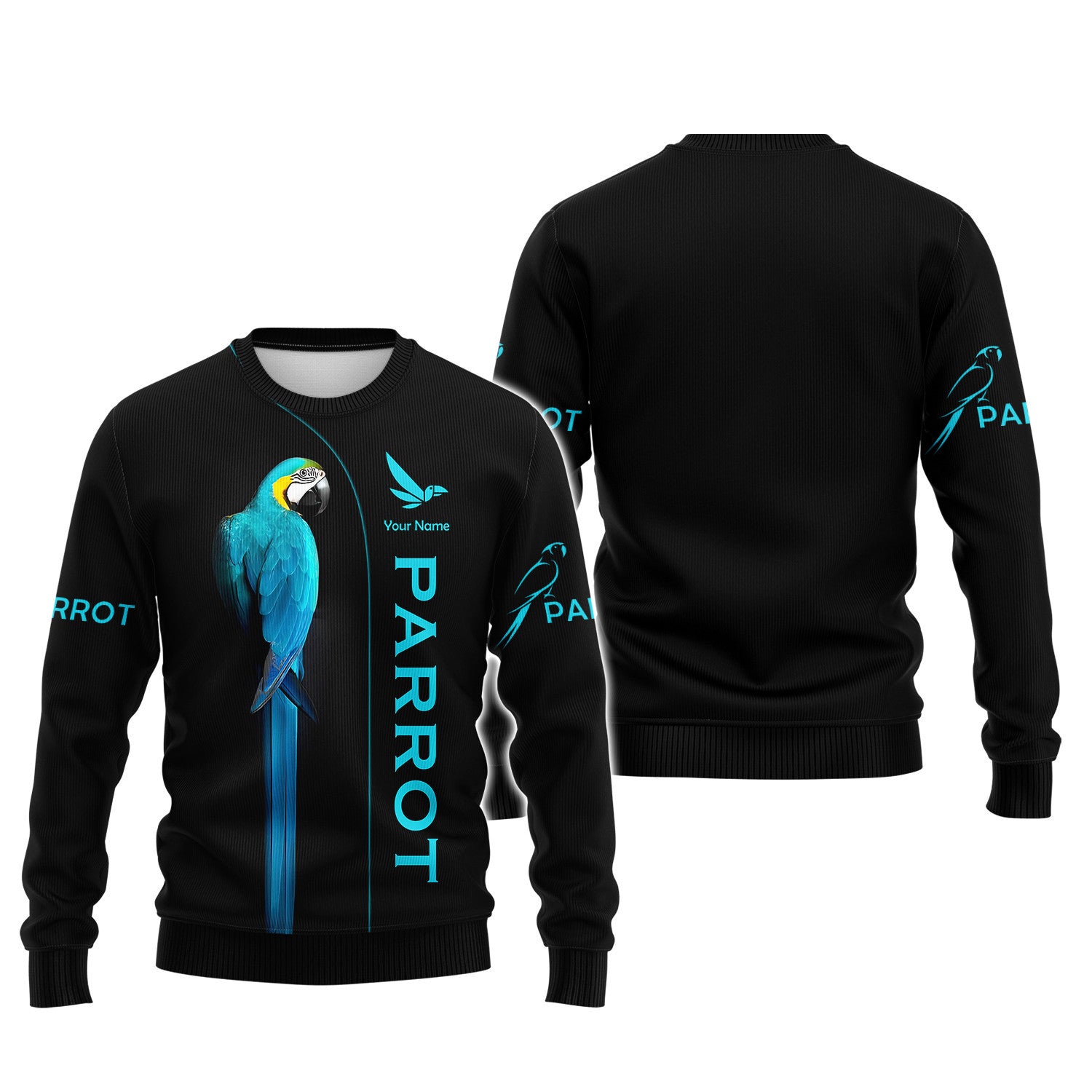 Beautiful Parrot Personalized Name 3D Zipper Hoodie Gift For Parrot Lovers