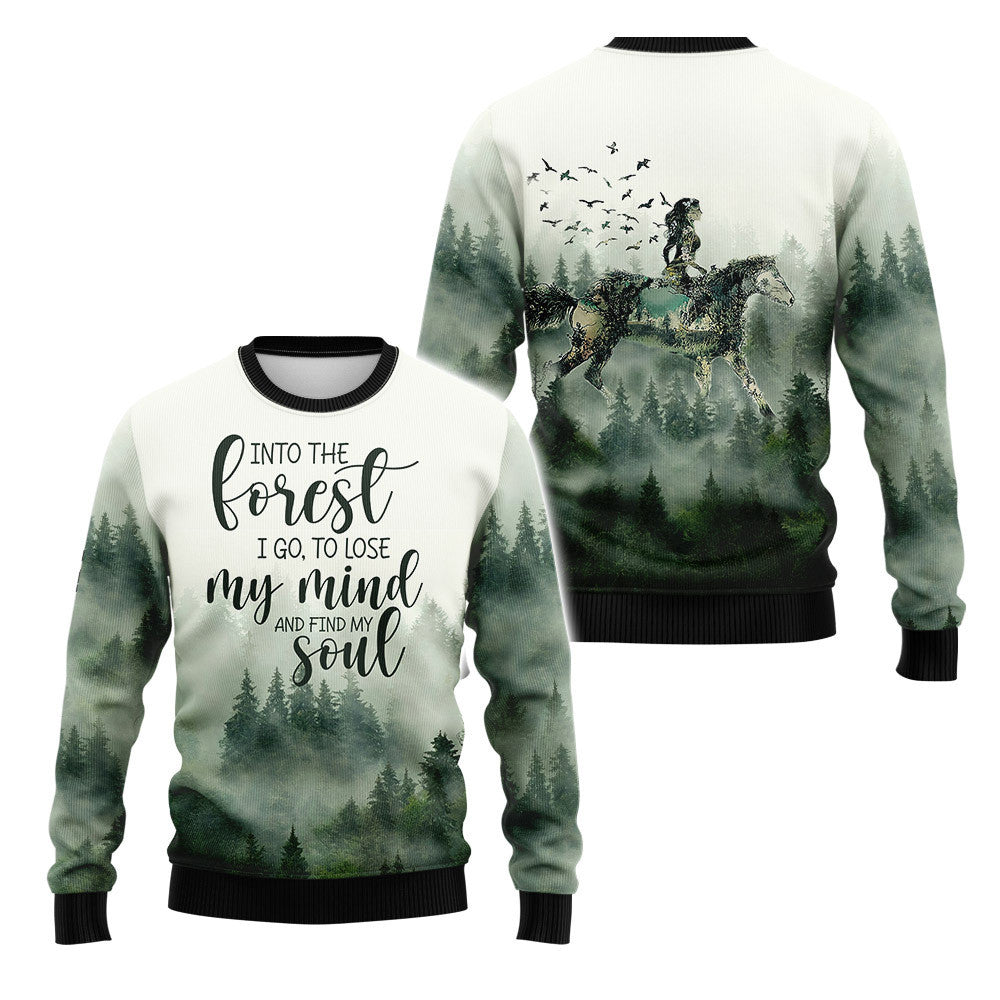 And into the forest I go to lose my mind and find my soul Horse Lady Shirt