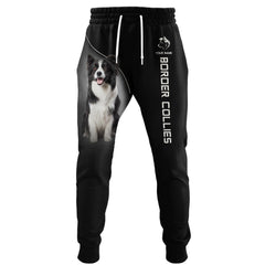 Love Border Collie Sweatpants Custom Border Collie Personalized Name 3D Sweatpants