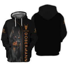 Beautiful Dobermann Personalized Name 3D Shirts Gift For Dobermann Pinscher Lovers