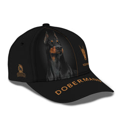 Beautiful Dobermann Personalized Name 3D Classic Cap Gift For Dobermann Pinscher Lovers