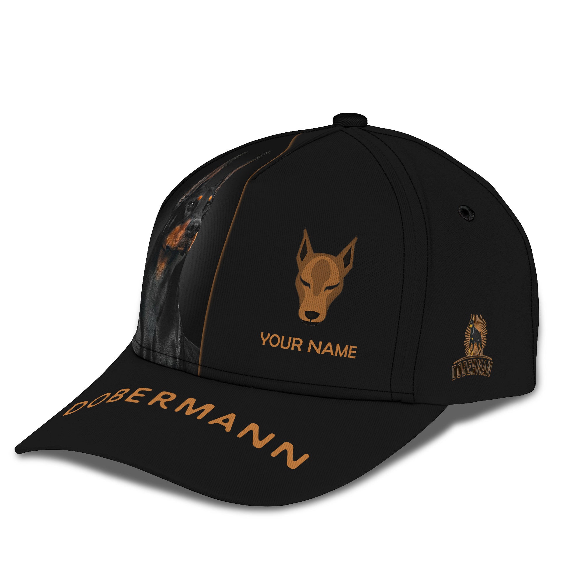 Beautiful Dobermann Personalized Name 3D Classic Cap Gift For Dobermann Pinscher Lovers