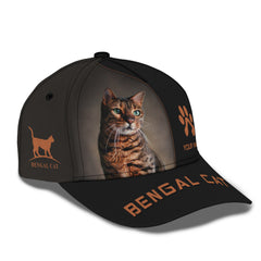 Bengal Cat Personalized Name 3D Classic Cap Gift For Bengal Cat Lovers