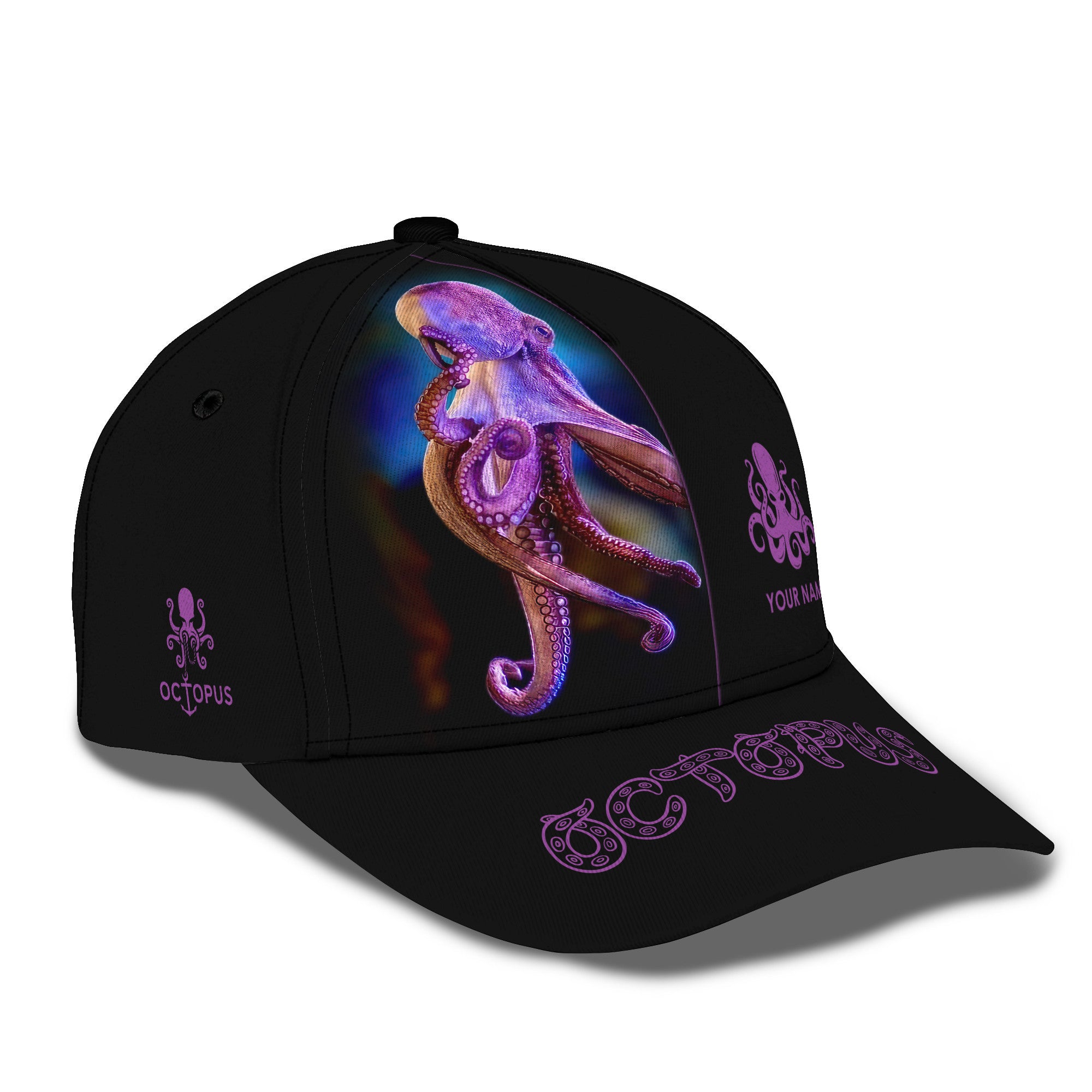 Love Octopus Personalized Name 3D Classic Cap Gift For Octopus Lovers