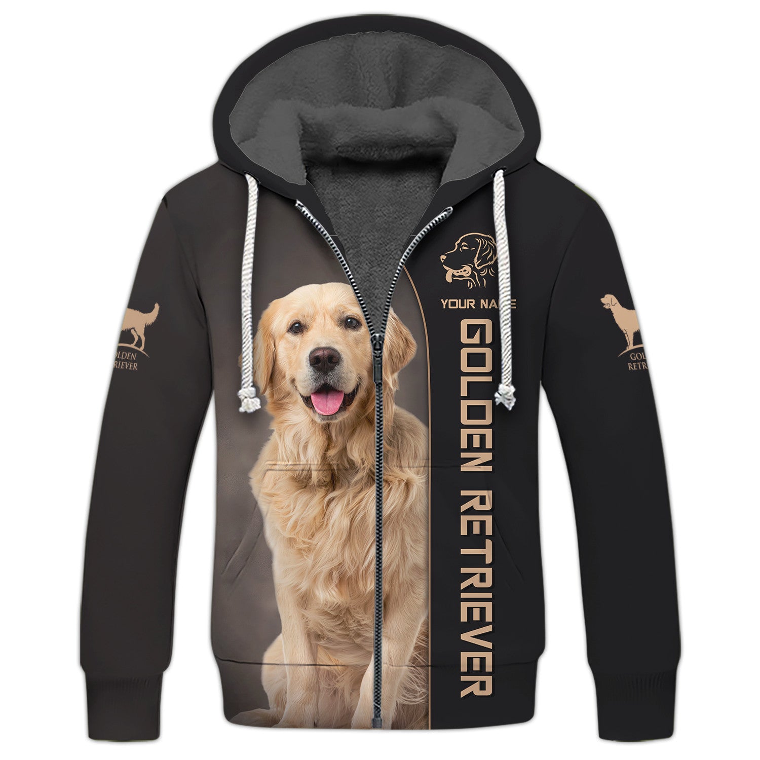 Love Golden Retriever Custom Name 3D Shirts Gift For Golden Retriever Lovers