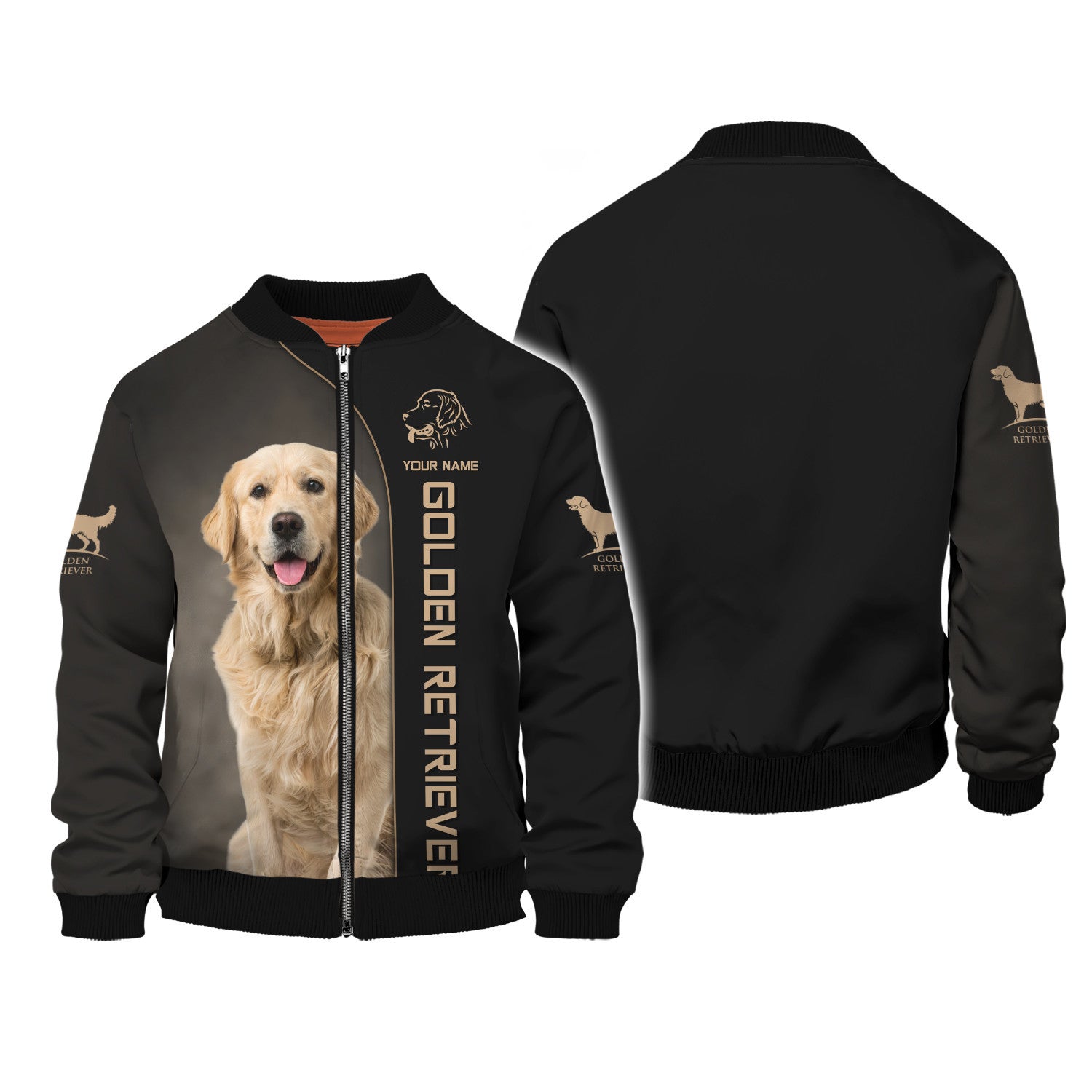 Love Golden Retriever Custom Name 3D Shirts Gift For Golden Retriever Lovers