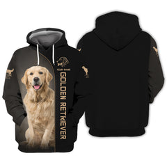 Love Golden Retriever Custom Name 3D Shirts Gift For Golden Retriever Lovers