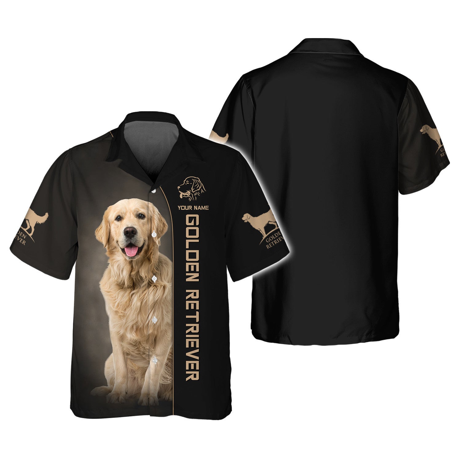 Love Golden Retriever Custom Name 3D Shirts Gift For Golden Retriever Lovers