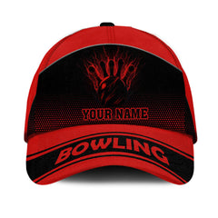 Bowling Personalized Name 3D Classic Cap Gift For Bowling Lovers