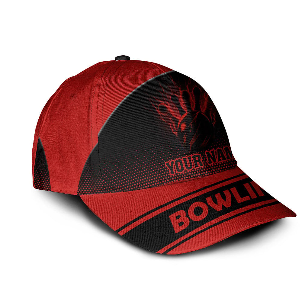 Bowling Personalized Name 3D Classic Cap Gift For Bowling Lovers