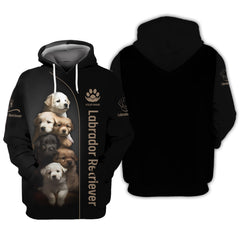 Cute Labradors Personalized Name 3D Shirts Gift For Labrador Retriever Lovers