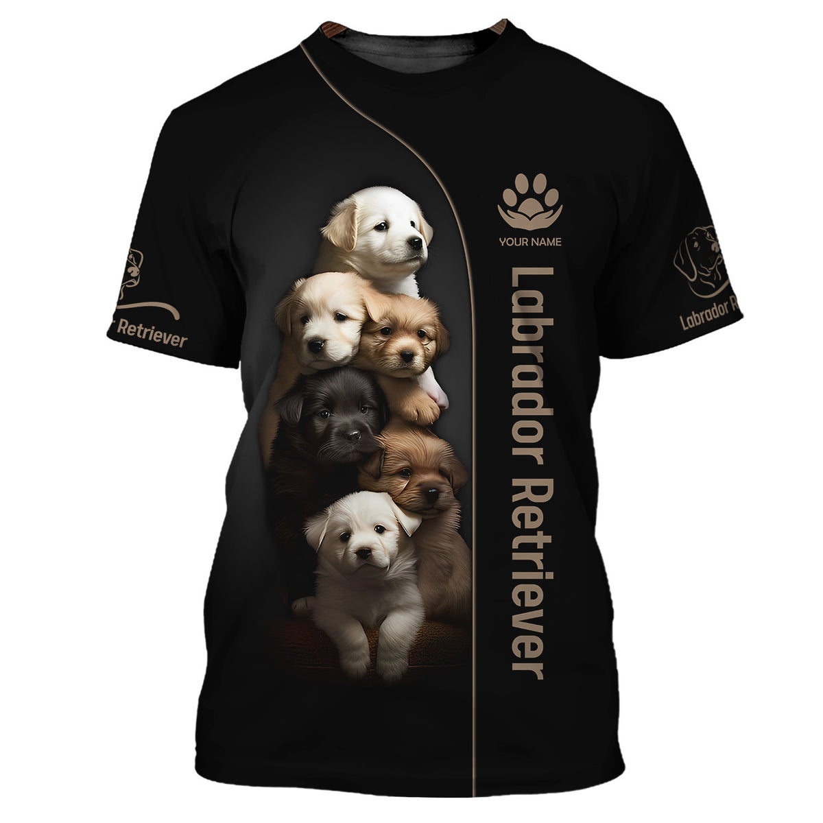 Cute Labradors Personalized Name 3D Shirts Gift For Labrador Retriever Lovers