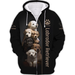 Cute Labradors Personalized Name 3D Shirts Gift For Labrador Retriever Lovers