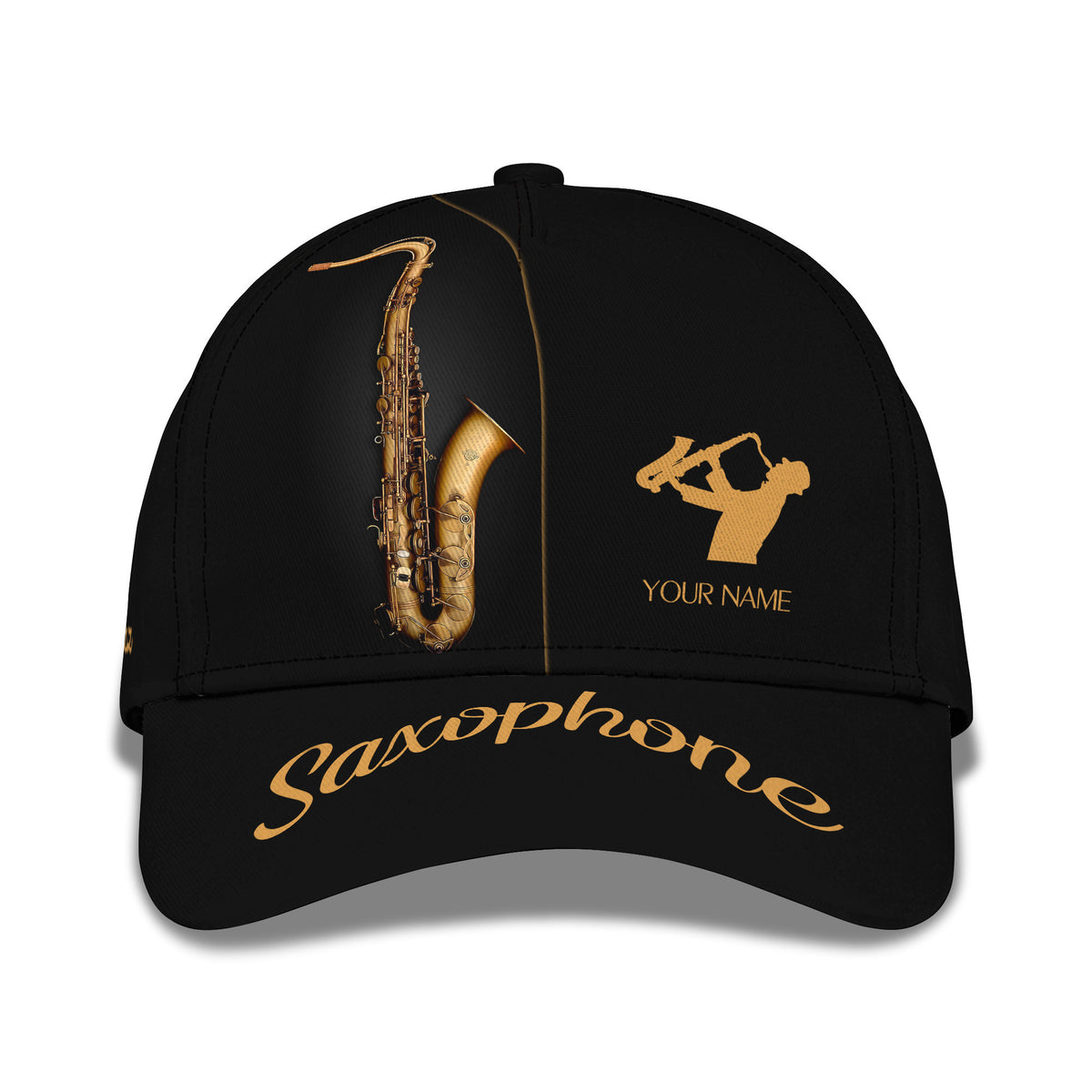 Saxophone Personalized Name 3D Classic Cap Jazz Music Gift For Saxophone Lovers