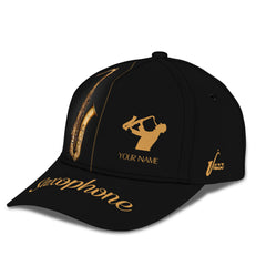 Saxophone Personalized Name 3D Classic Cap Jazz Music Gift For Saxophone Lovers