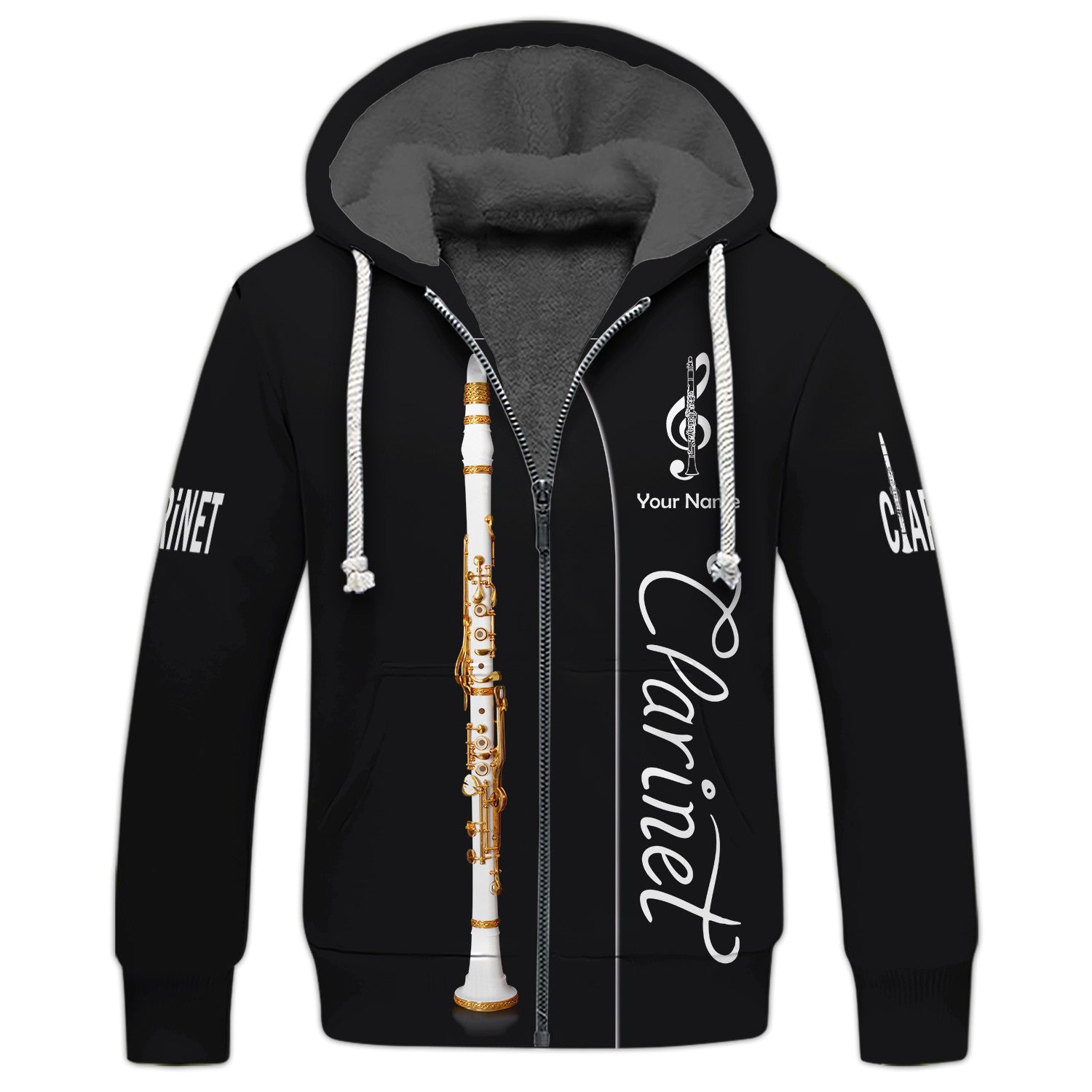 Love Clarinet Personalized Name 3D Shirt Gift For Clarinet Lovers