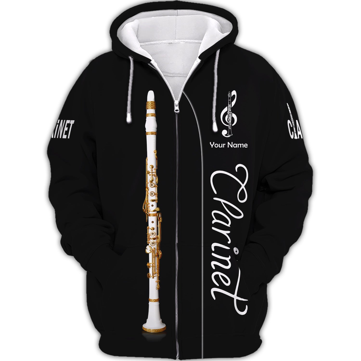 Love Clarinet Personalized Name 3D Shirt Gift For Clarinet Lovers