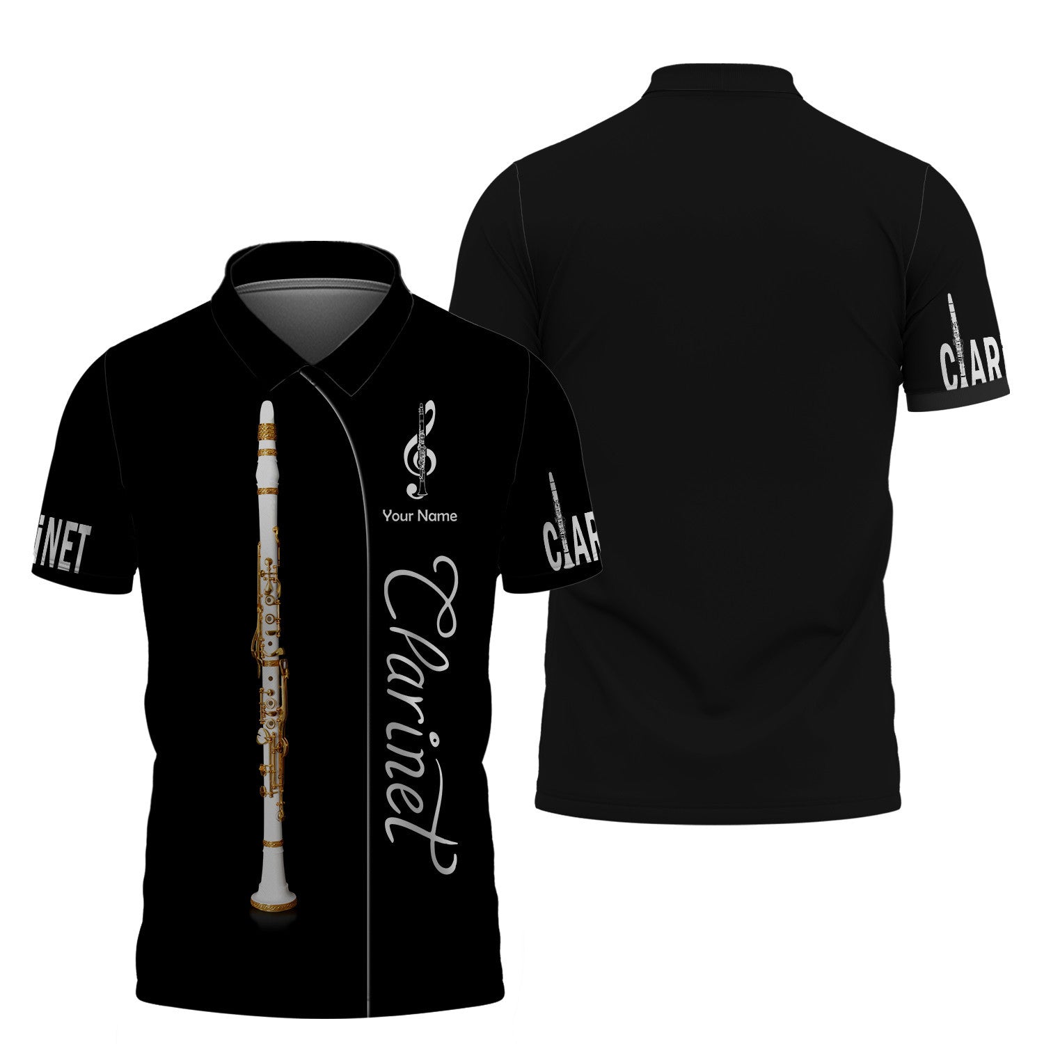 Love Clarinet Personalized Name 3D Shirt Gift For Clarinet Lovers