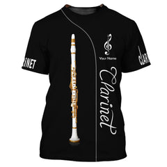 Love Clarinet Personalized Name 3D Shirt Gift For Clarinet Lovers