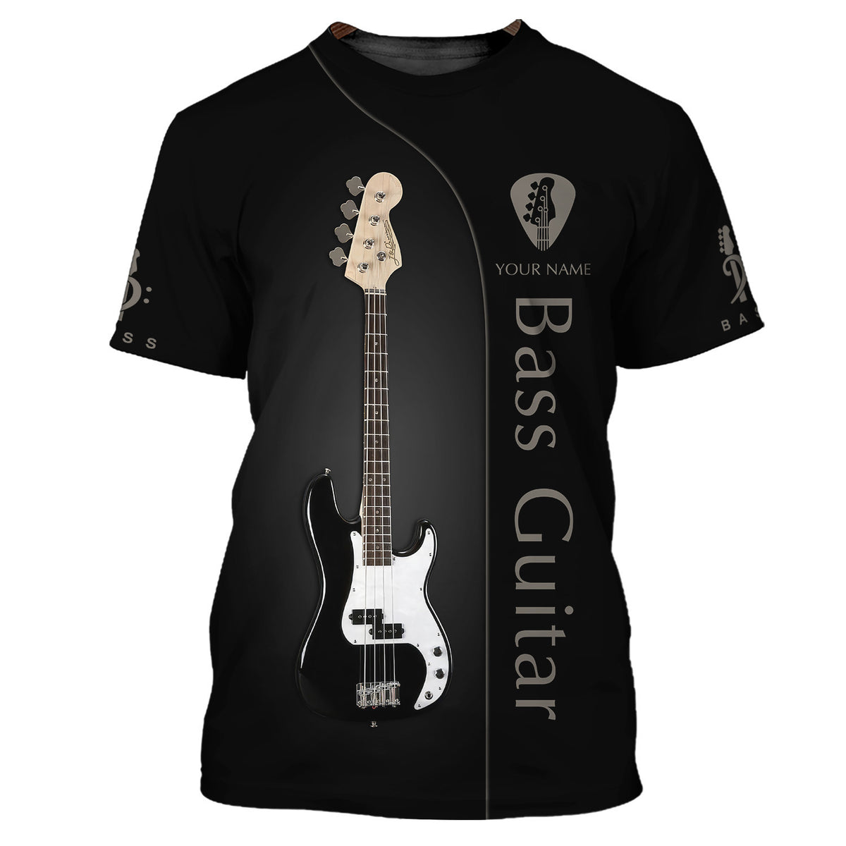 Bass Guitar Personalized Name 3D Shirt Gift For Guitar Lovers