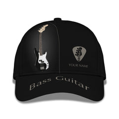 Bass Guitar Personalized Name 3D Classic Cap Gift For Guitar Lovers