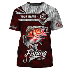 Fishing Make Me Happy Personalized Name 3D Shirt For Men & Woman Love Fishing