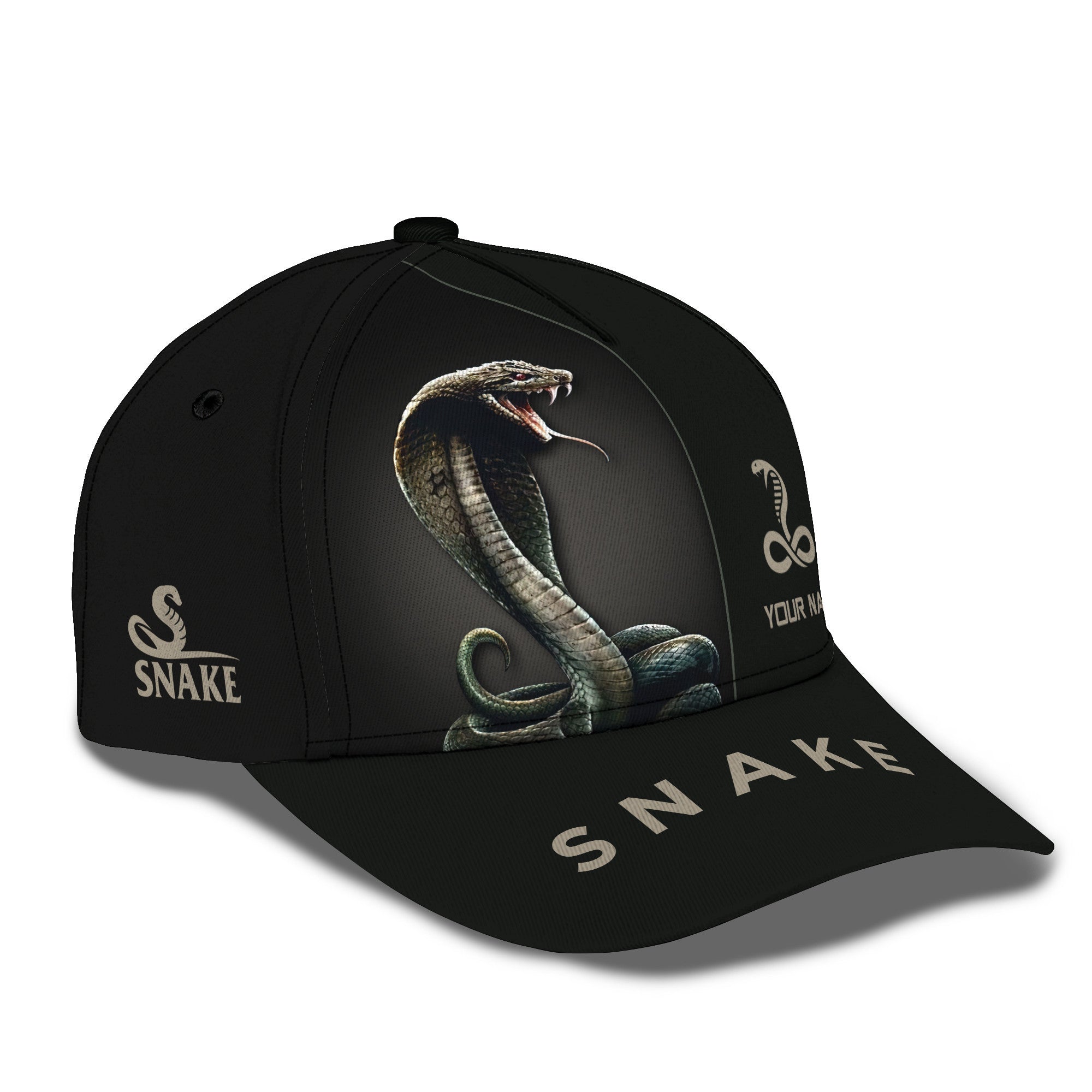 Custom Name Snake Classic Cap Gift For Men & Woman Love Snake