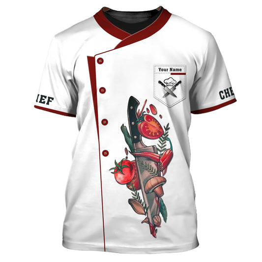Cooking Chef Personalized Shirt 3D Custom Shirt Gift For Chefs