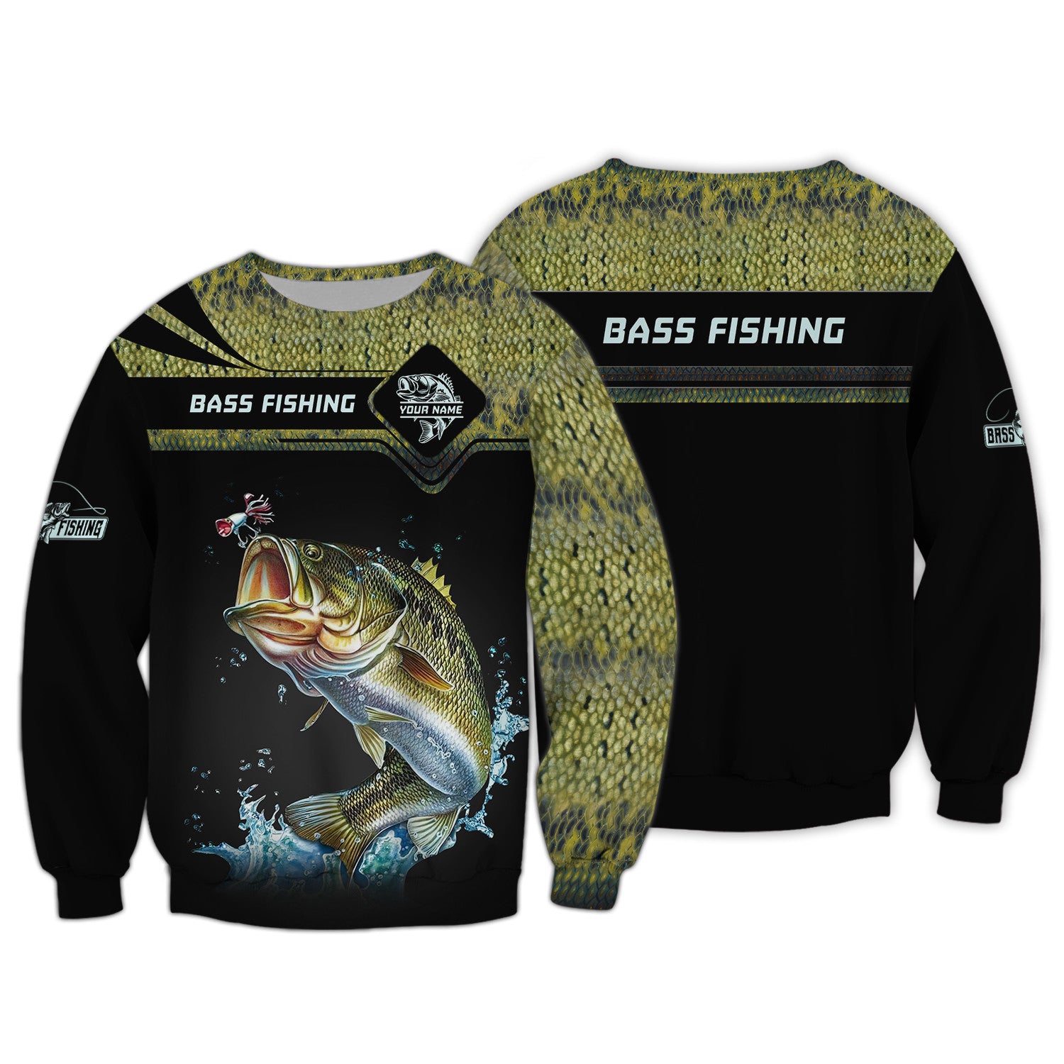 Bass Fishing Custom Name 3D Shirt Gift For Fishing Lovers