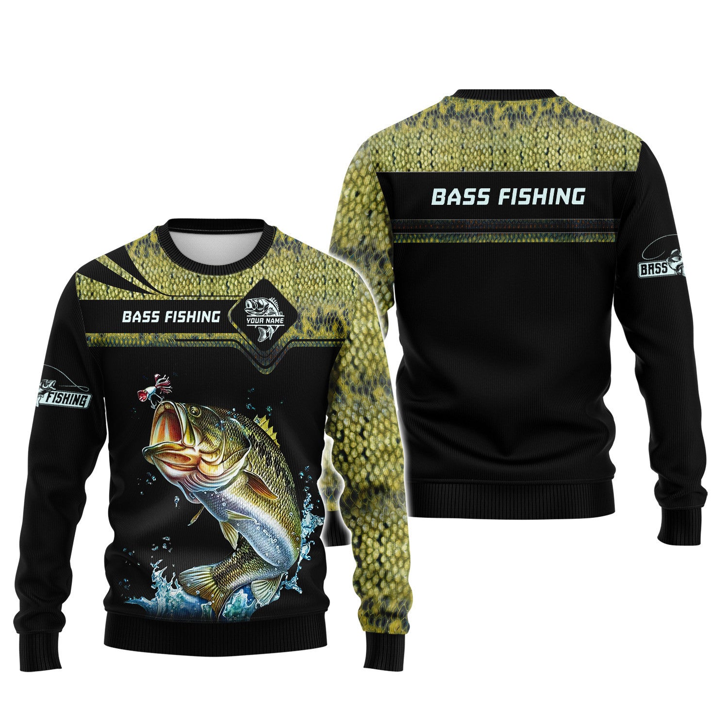 Bass Fishing Custom Name 3D Shirt Gift For Fishing Lovers