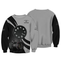 Photography Mode Custom Name 3D Zipper Hoodie Gift For Photographers