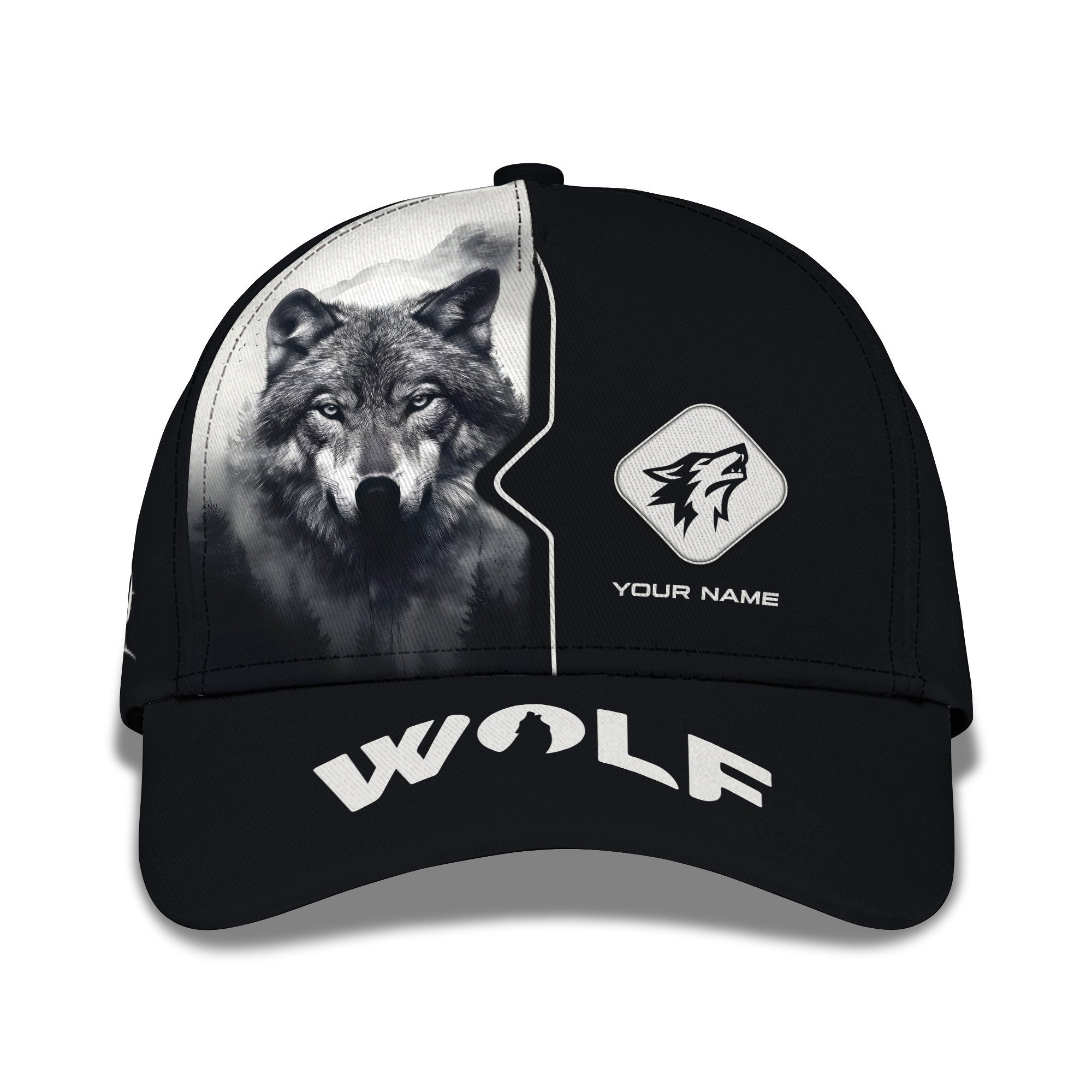 Lone Wolf In The Forest Custom Name 3D Shirt Gift For Wolf Lovers