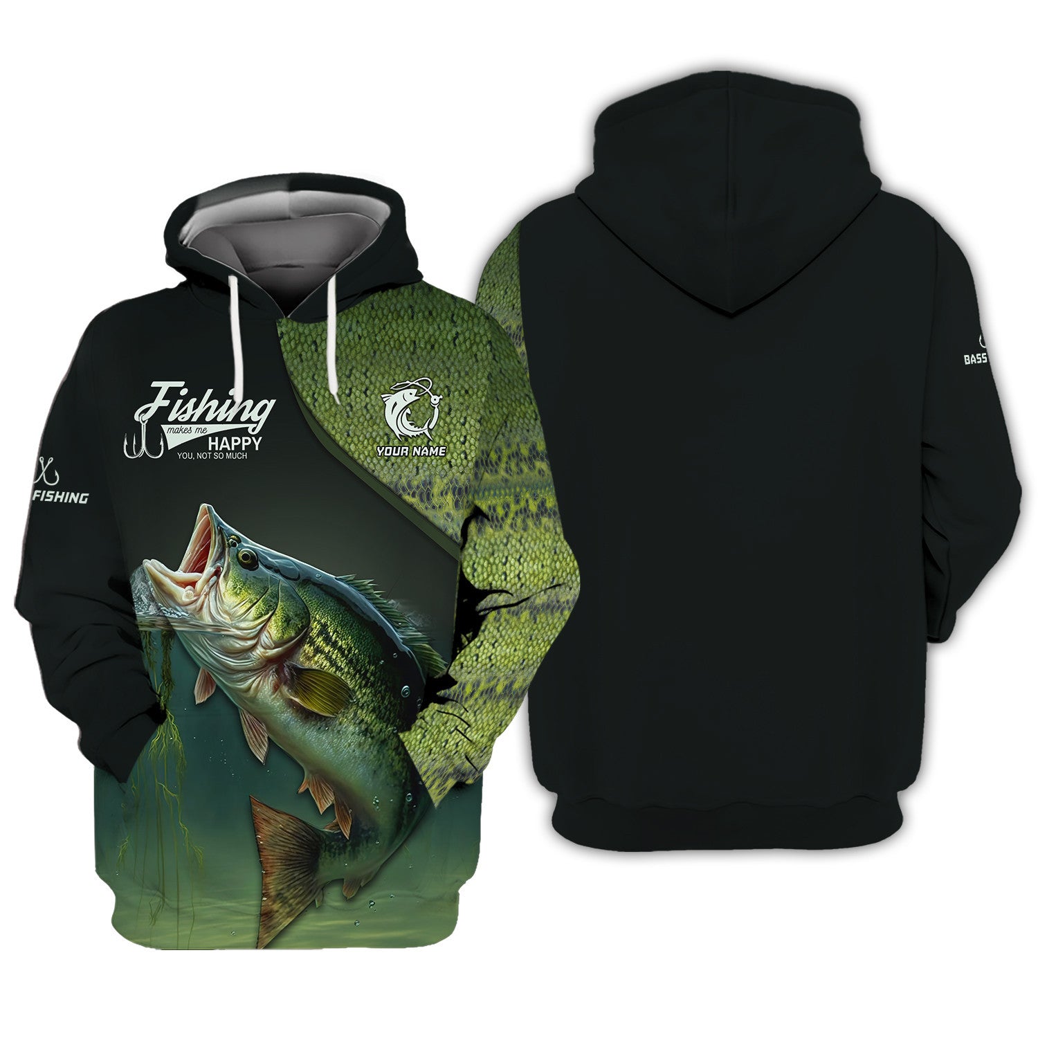 Custom Name Bass Fishing 3D Shirt Personalized Name Gift For Fishing Lovers