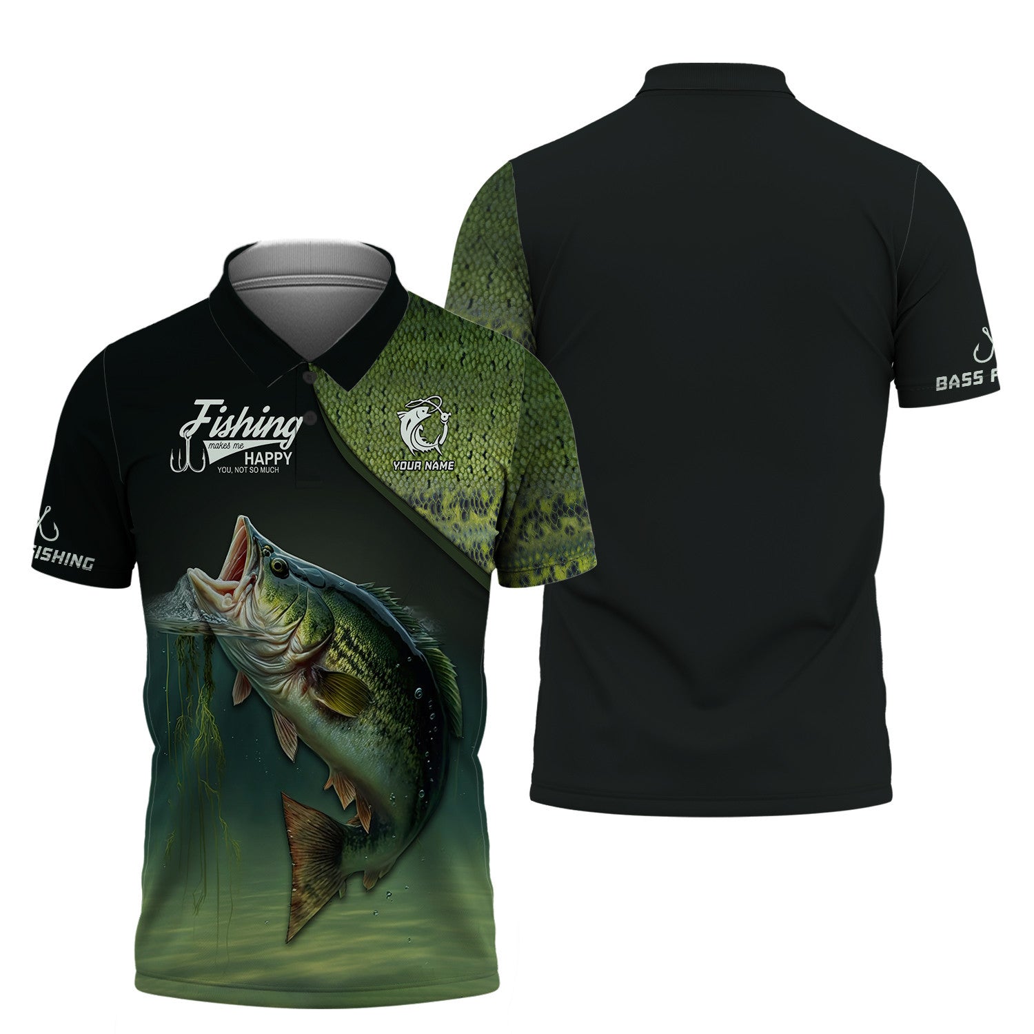 Custom Name Bass Fishing 3D Shirt Personalized Name Gift For Fishing Lovers