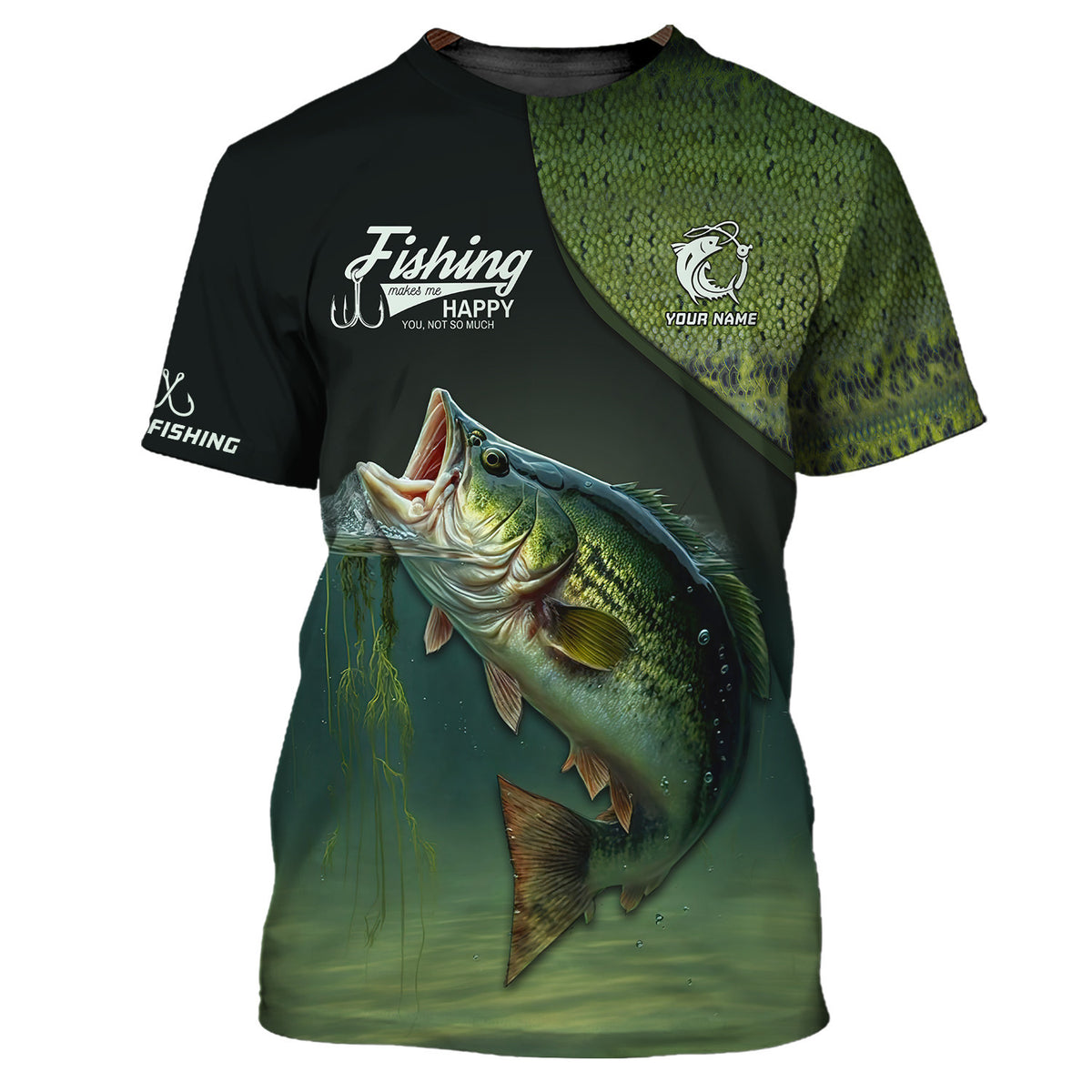 Custom Name Bass Fishing 3D Shirt Personalized Name Gift For Fishing Lovers