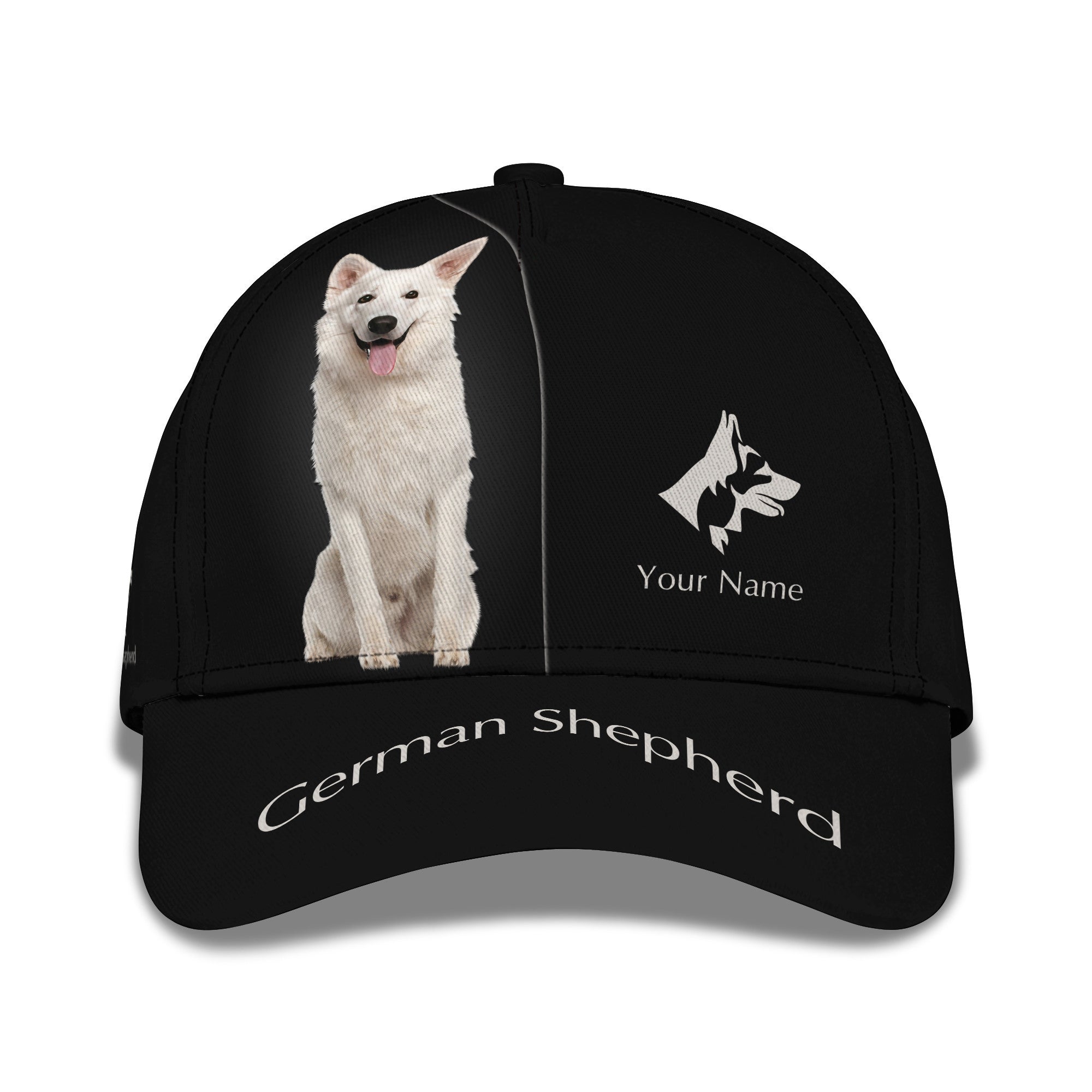 White Shepherd Custom Name 3D Zipper Hoodie Gift For German Shepherd Lovers