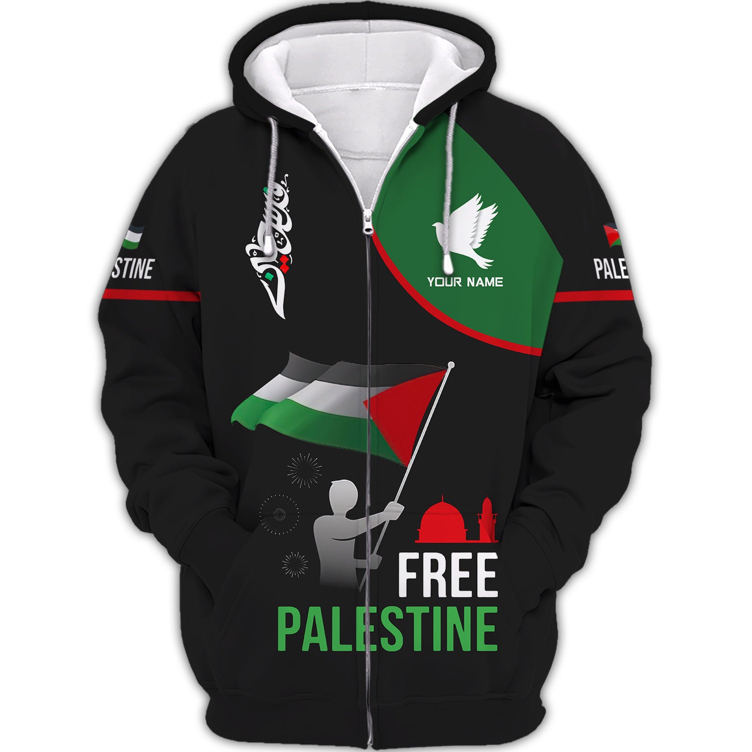 Custom Name Palestine 3D Shirt Personalized Gift For Palestine Lovers