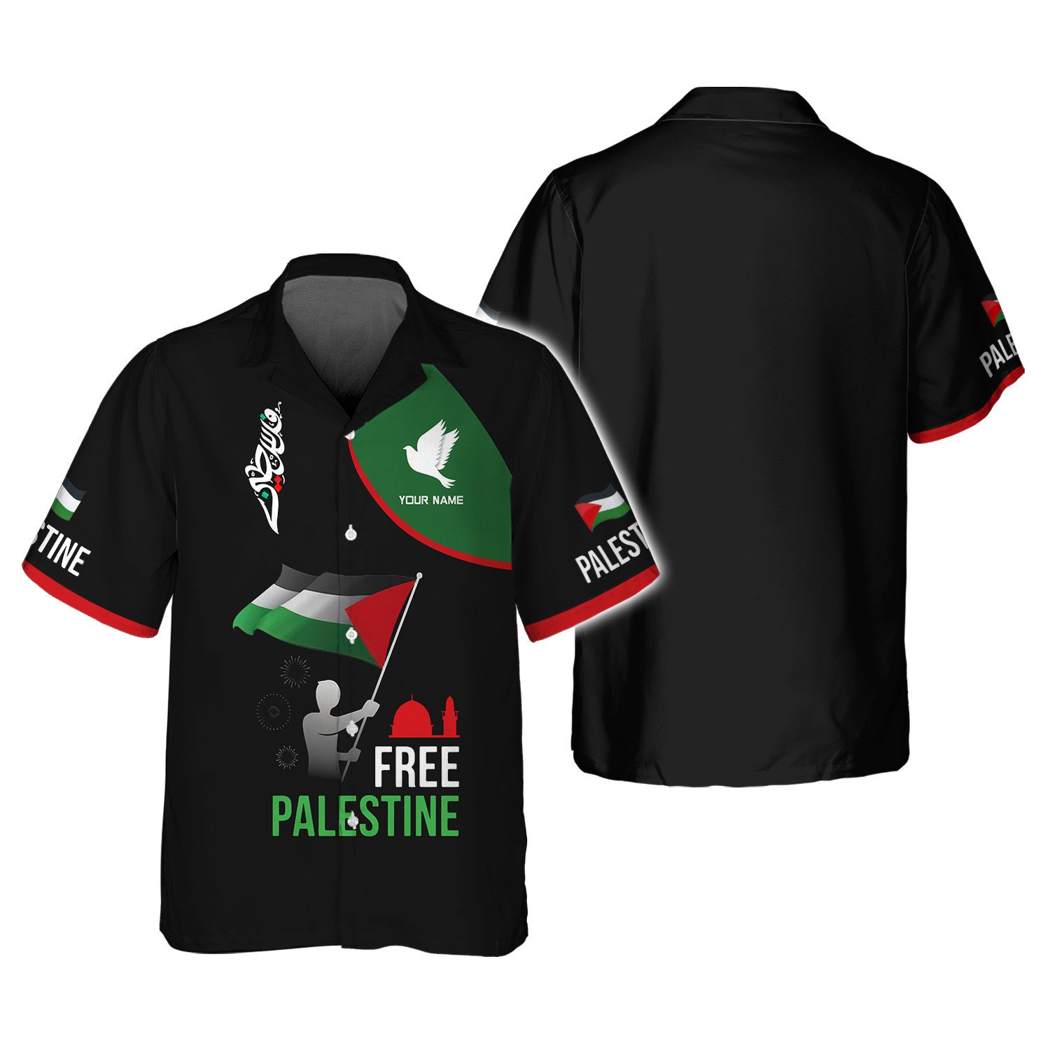 Custom Name Palestine 3D Shirt Personalized Gift For Palestine Lovers