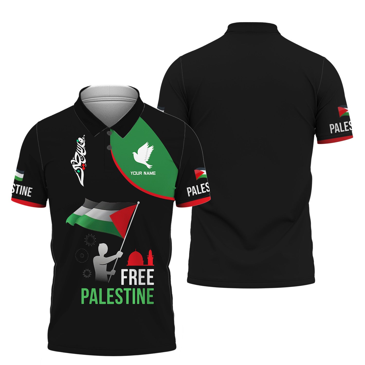 Custom Name Palestine 3D Shirt Personalized Gift For Palestine Lovers