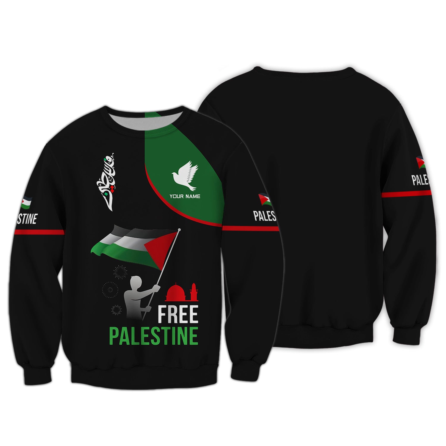 Custom Name Palestine 3D Shirt Personalized Gift For Palestine Lovers