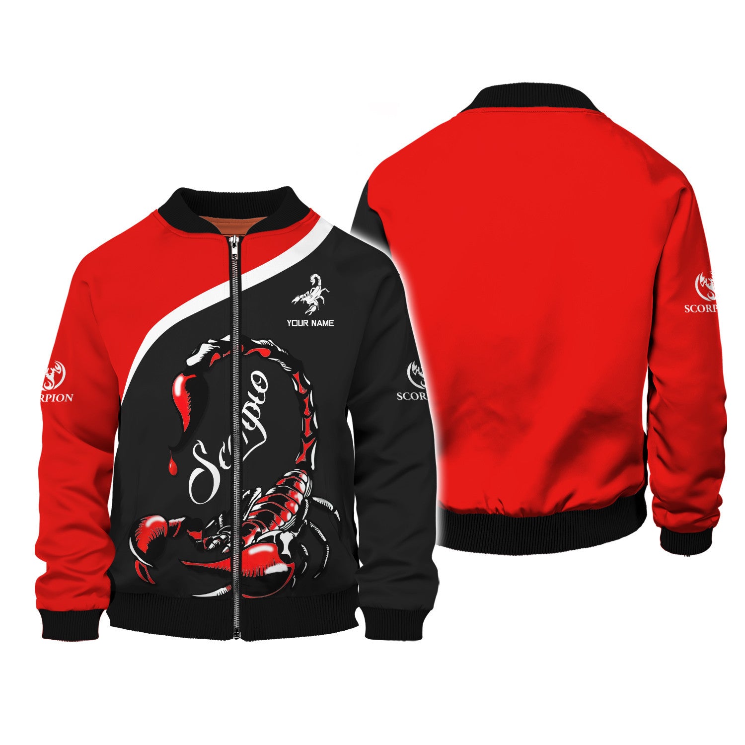 Custom Name Scorpio 3D Zipper Hoodie Personalized Gift For Men And Woman