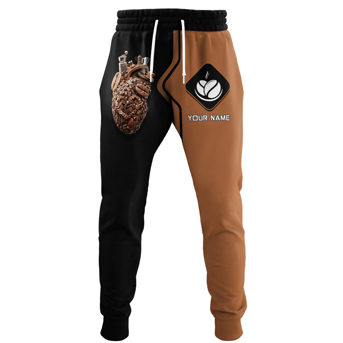 Barista Custom Name 3D Sweatpants Coffee Beans Personalized Gift For Barista