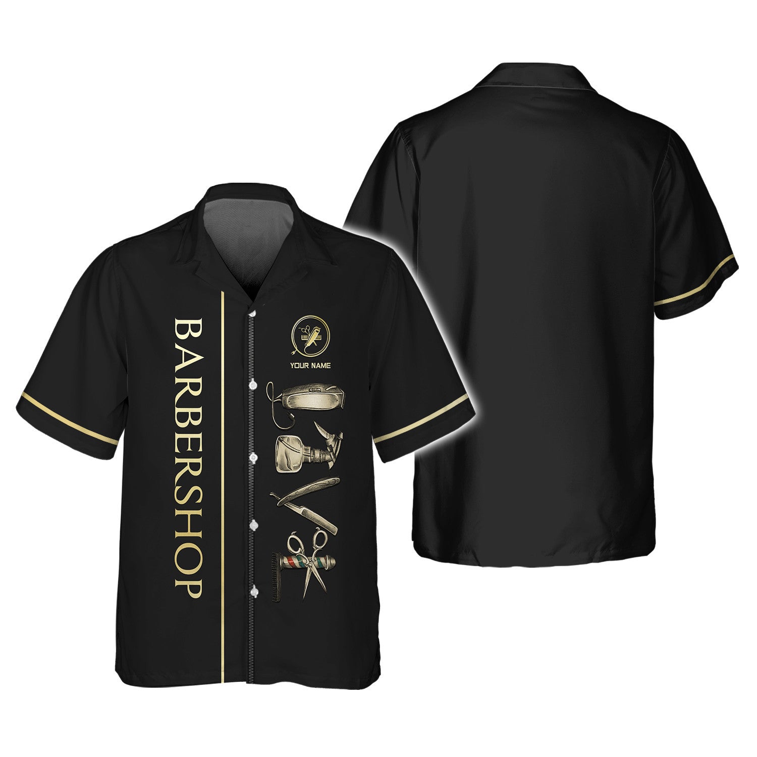 Premium Barber Personalized Name 3D Shirt Hair Stylist Grooming Smocks For Men And Woman