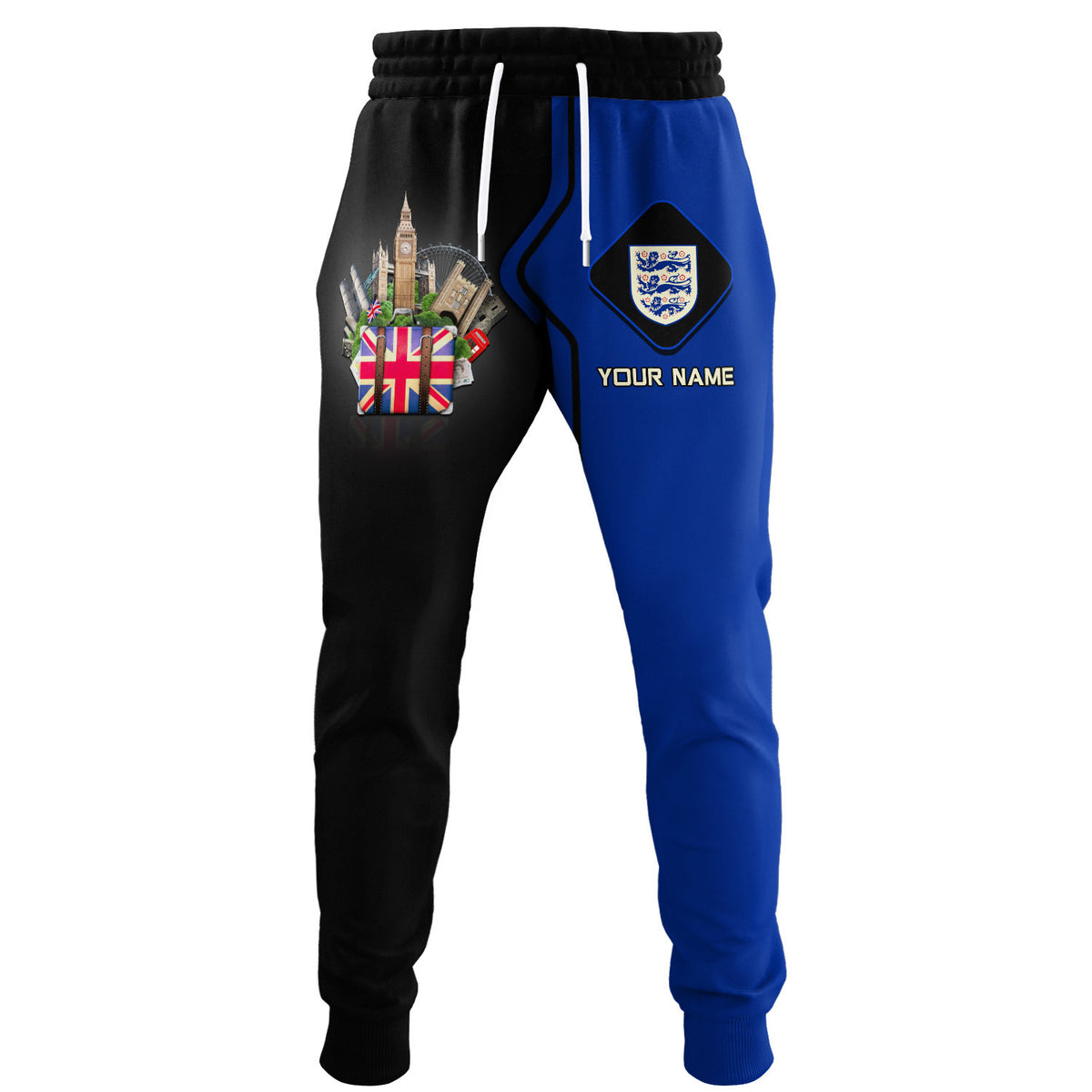 England Custom Name 3D Sweatpants UK Travel Personalized Gift For England Lovers