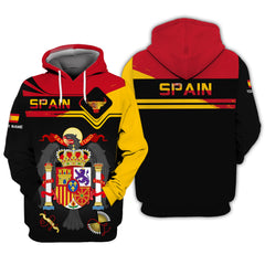 Custom Name Spain 3D Shirt Personalized Name Gift For Spain Lovers