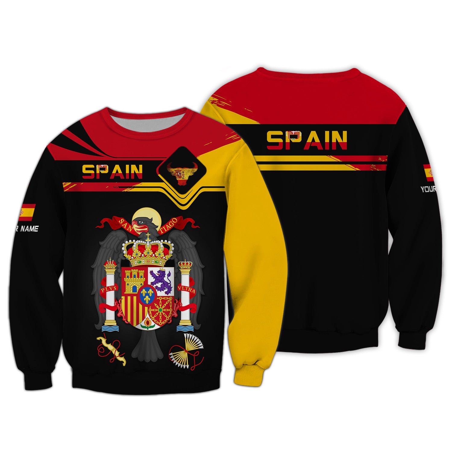 Custom Name Spain 3D Shirt Personalized Name Gift For Spain Lovers