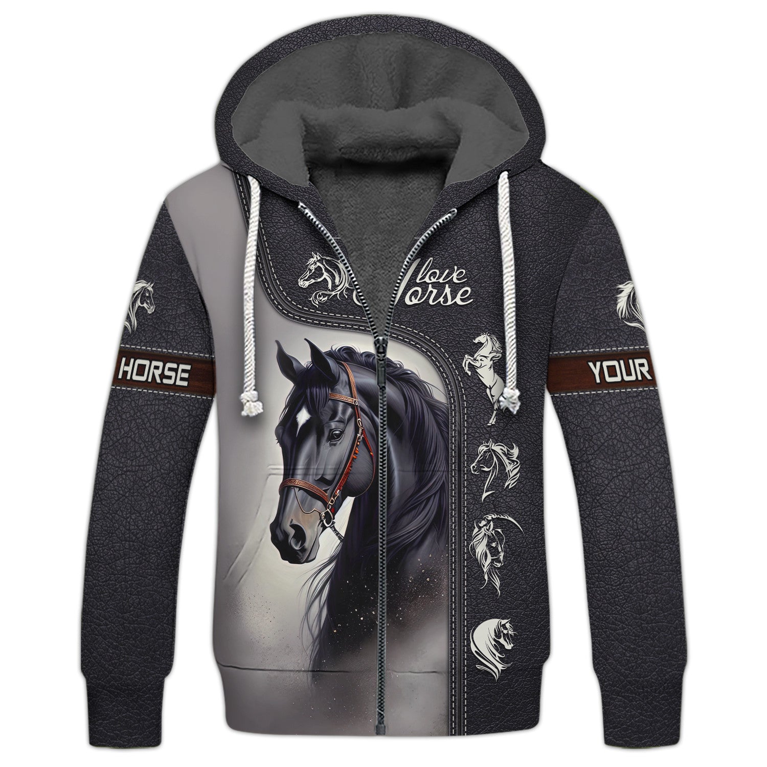 Beautiful Black Horse Personalized Name 3D Shirt Gift For Horse Lovers