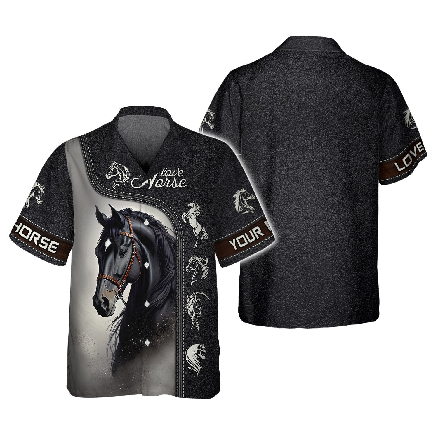 Beautiful Black Horse Personalized Name 3D Shirt Gift For Horse Lovers