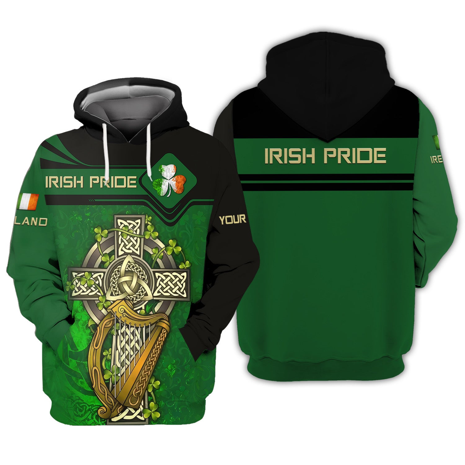 Irish Pride Personalized Name 3D Shirt Irish Celtic Gift For Ireland Lovers