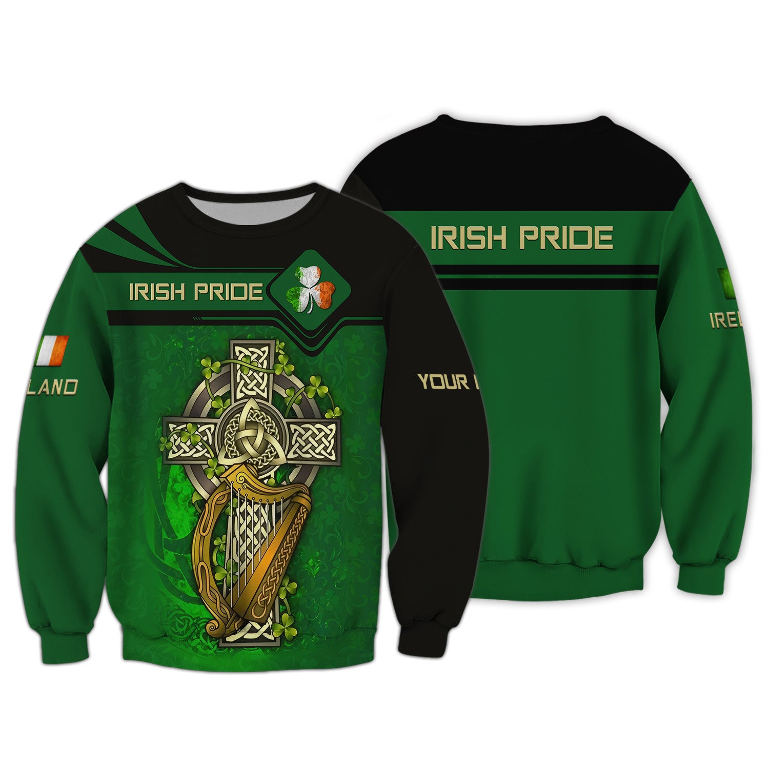 Irish Pride Personalized Name 3D Shirt Irish Celtic Gift For Ireland Lovers